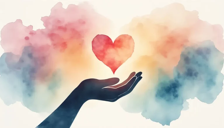 abstract image of a heart and hand