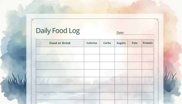 printable food log