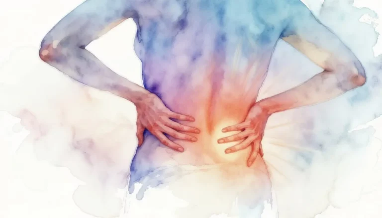 SI Joint pain watercolor